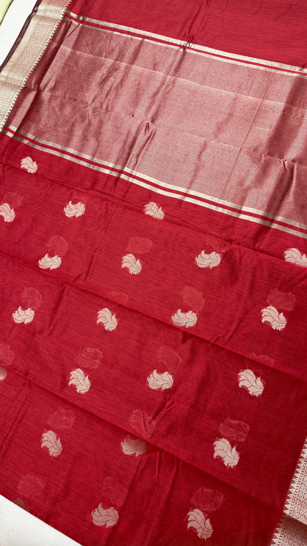 Maroon Cotton Saree, Traditional Zari Woven Border, Festive Ethnic Sari