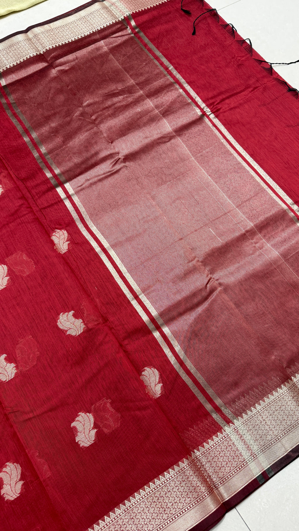 Maroon Cotton Saree, Traditional Zari Woven Border, Festive Ethnic Sari
