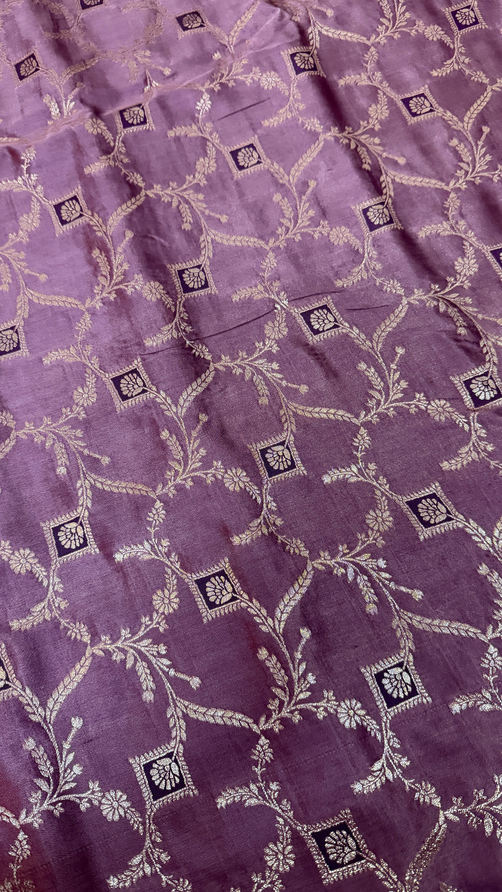 Emerald Green Banarasi Silk Saree, Rose Gold Zari Woven Border, Indian Wedding Festive Wear (Copy 5)