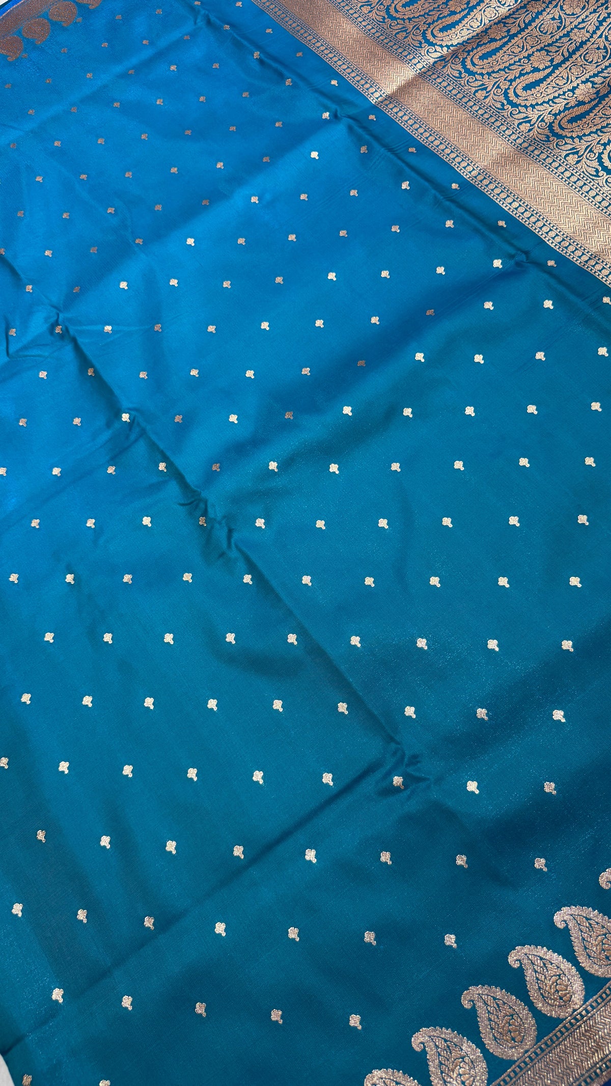 Royal Blue Banarasi Mashru Silk Saree, Gold Zari Woven, Wedding Festive Designer