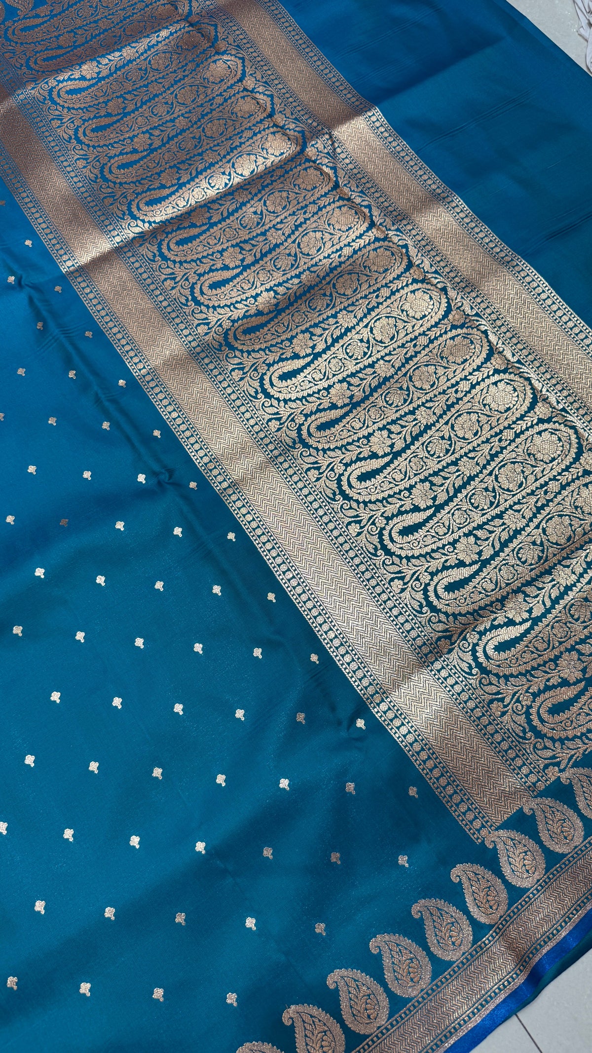 Royal Blue Banarasi Mashru Silk Saree, Gold Zari Woven, Wedding Festive Designer