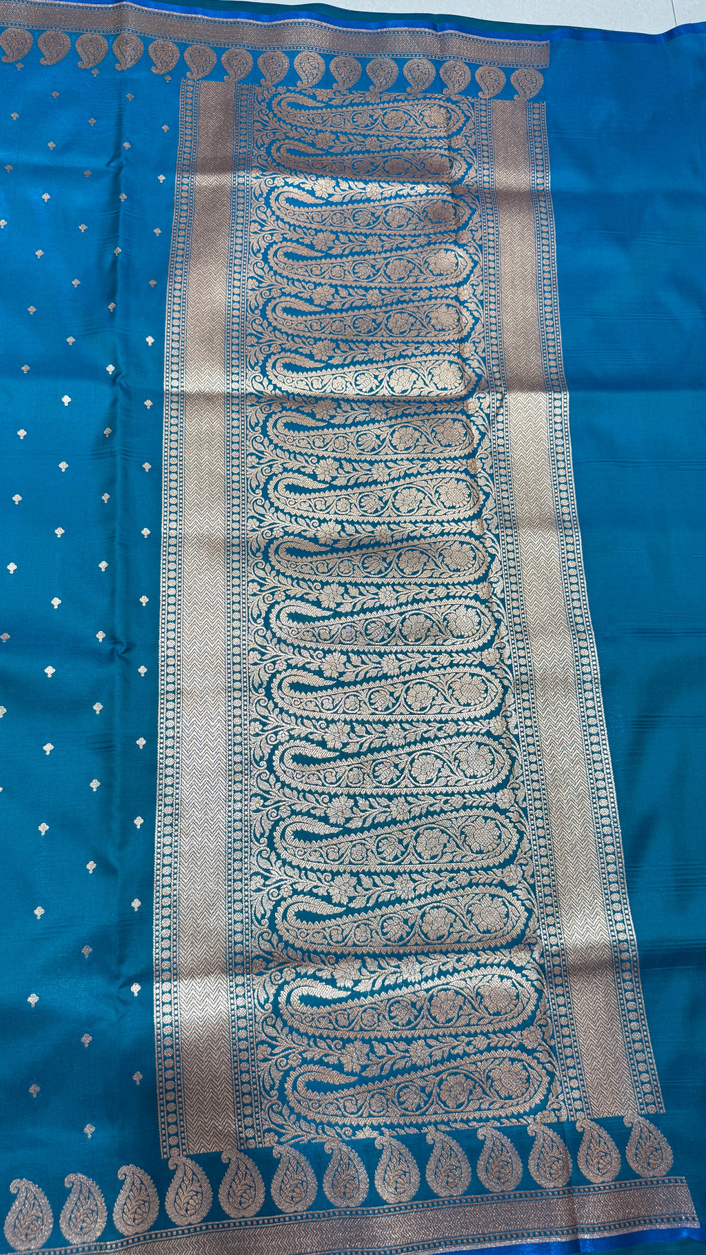 Royal Blue Banarasi Mashru Silk Saree, Gold Zari Woven, Wedding Festive Designer