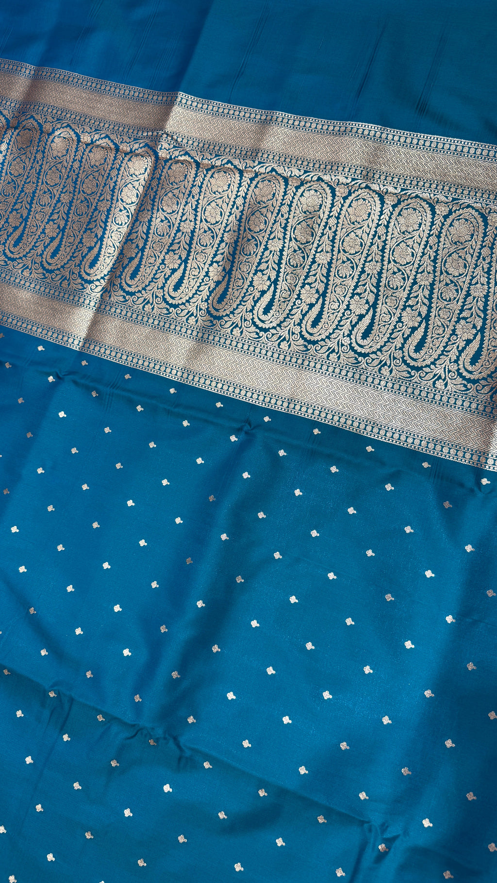 Royal Blue Banarasi Mashru Silk Saree, Gold Zari Woven, Wedding Festive Designer