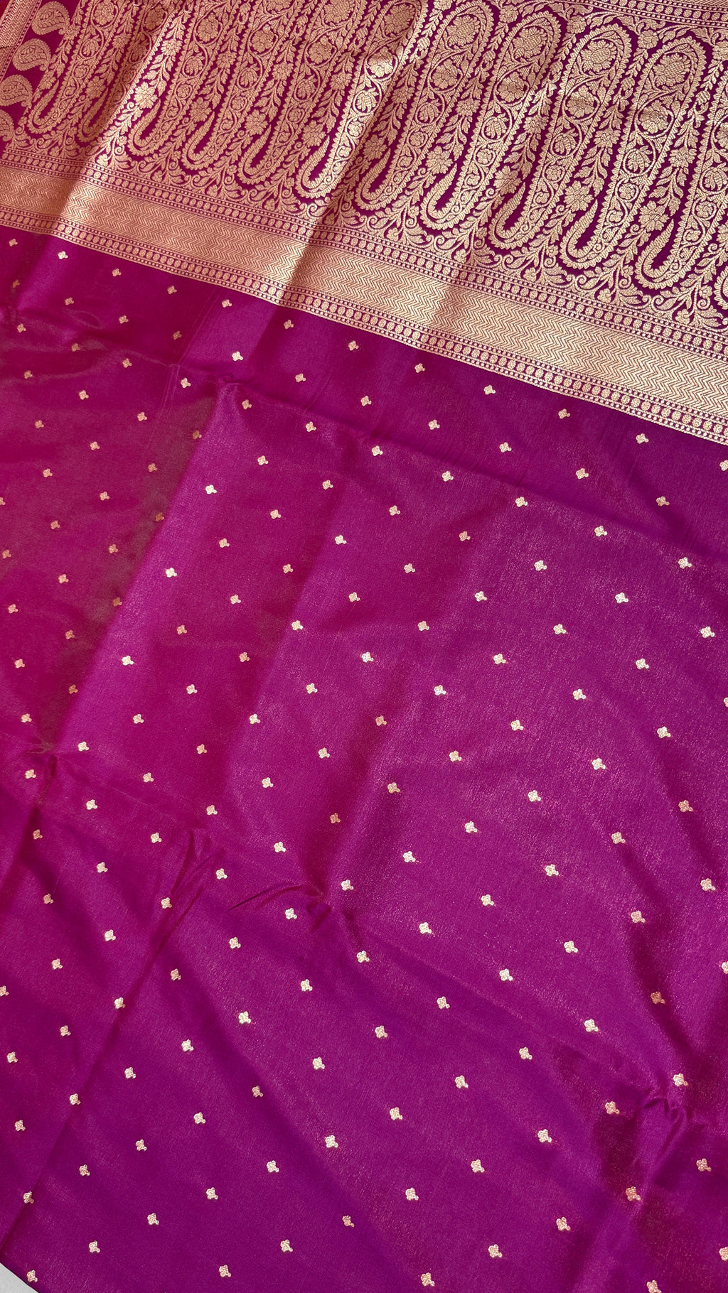 Wine Purple Banarasi Mashru Silk Saree, Gold Zari Woven, Indian Wedding Saree