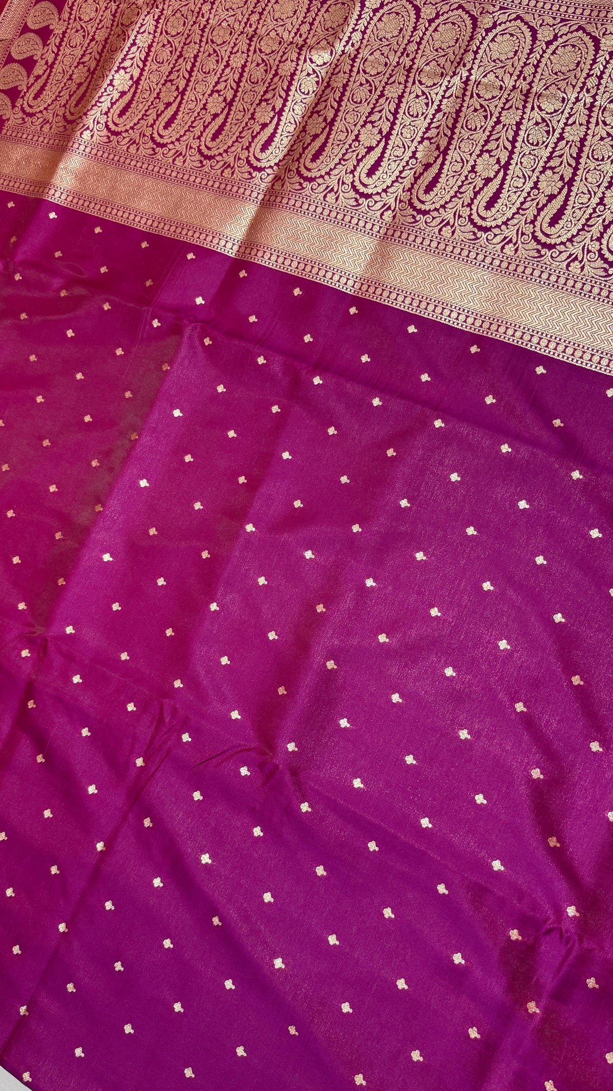 Wine Purple Banarasi Mashru Silk Saree, Gold Zari Woven, Indian Wedding Saree
