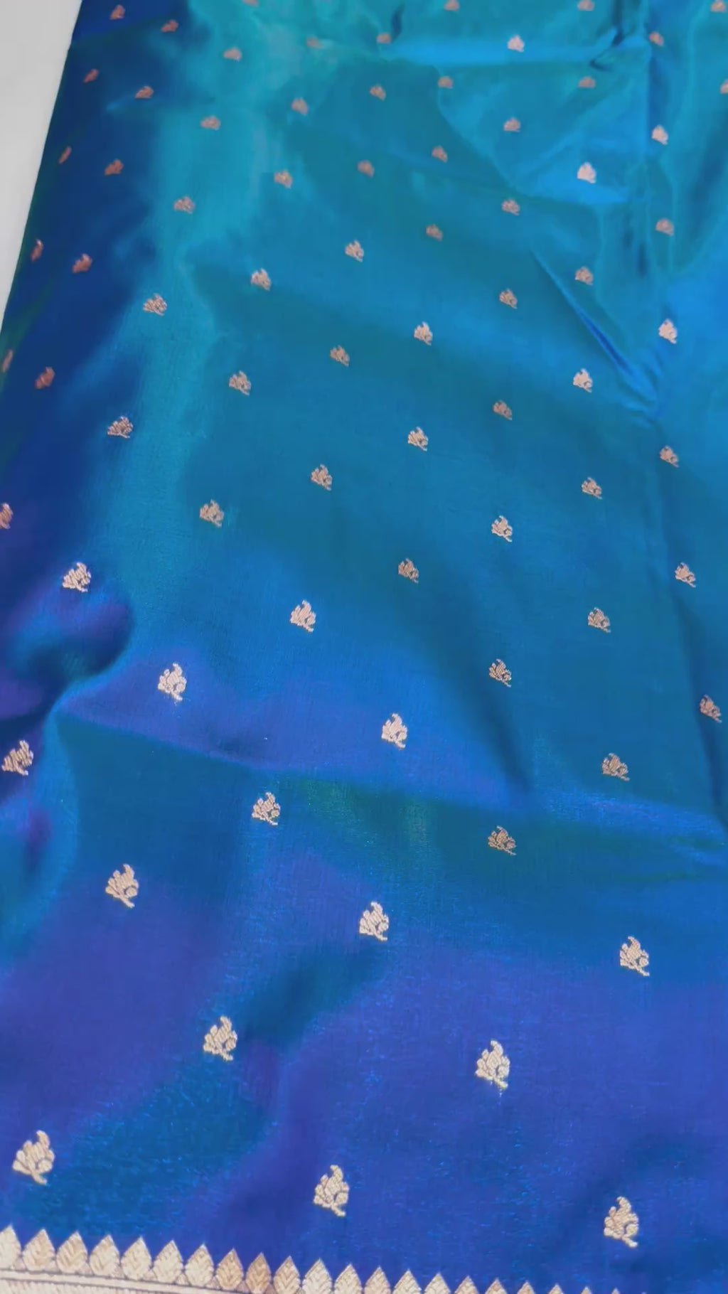 Royal Blue Banarasi Mashru Silk Saree, Gold Zari Woven, Traditional Indian Wedding Saree
