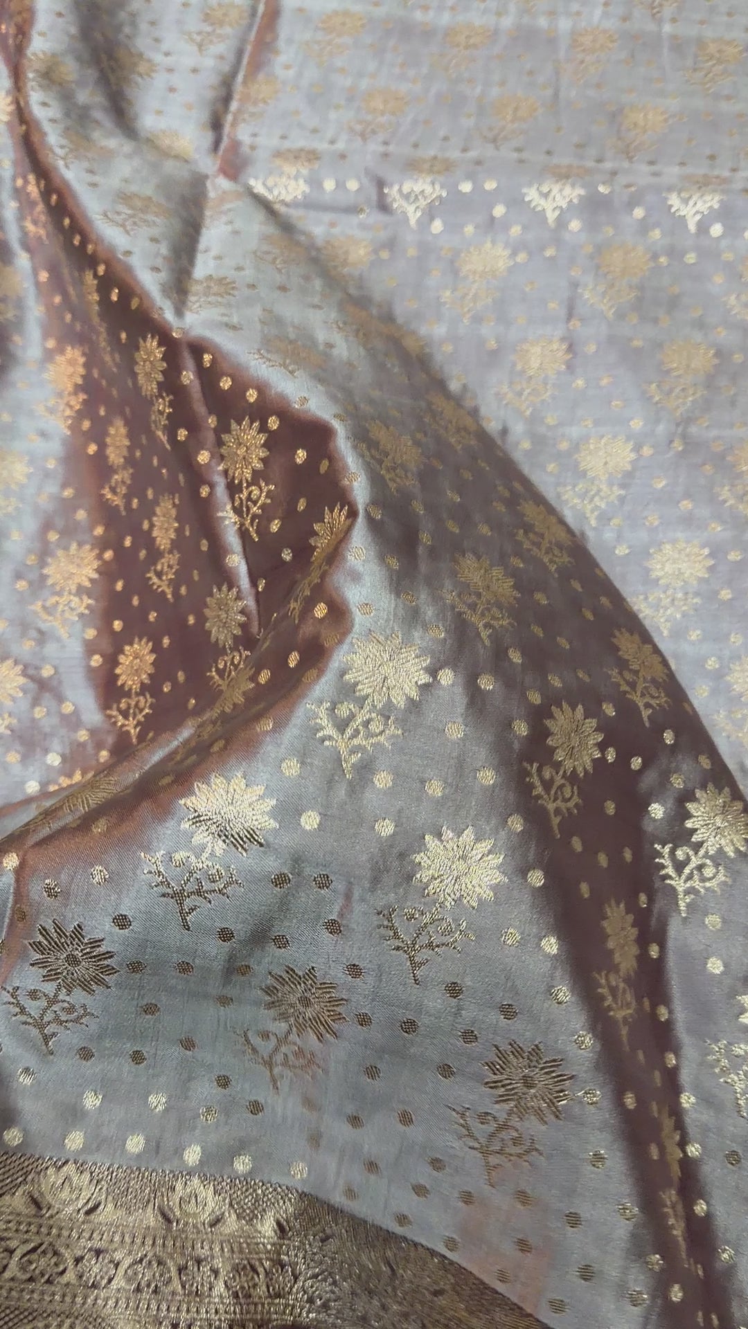 Emerald Green Banarasi Silk Saree, Rose Gold Zari Woven Border, Indian Wedding Festive Wear (Copy 4)