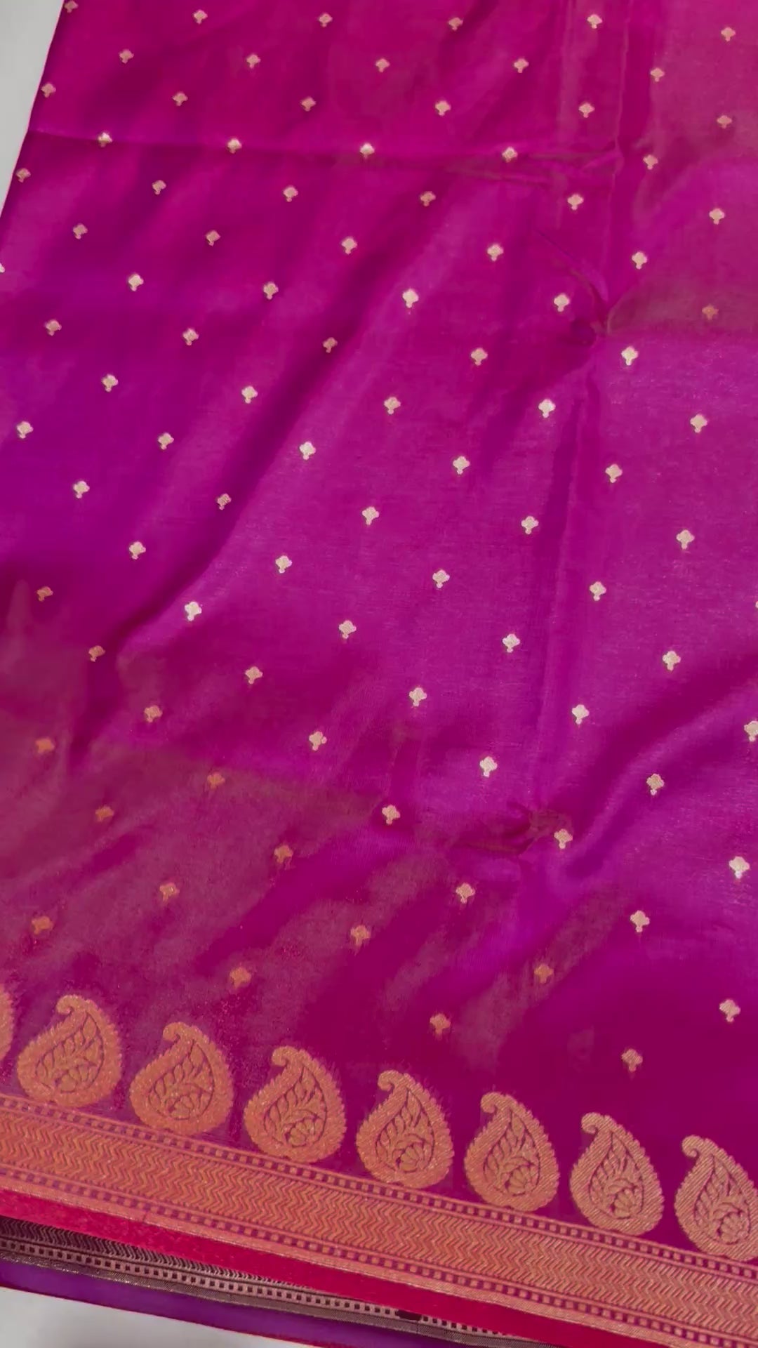 Wine Purple Banarasi Mashru Silk Saree, Gold Zari Woven, Indian Wedding Saree