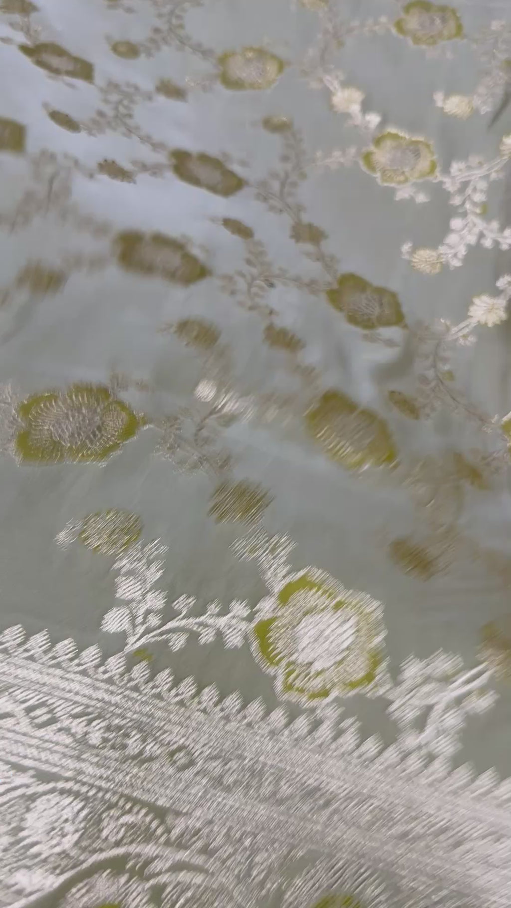 Pure Katan Silk Saree: Champagne Beige Zari Woven, Floral Motifs, Traditional Indian Wedding Wear