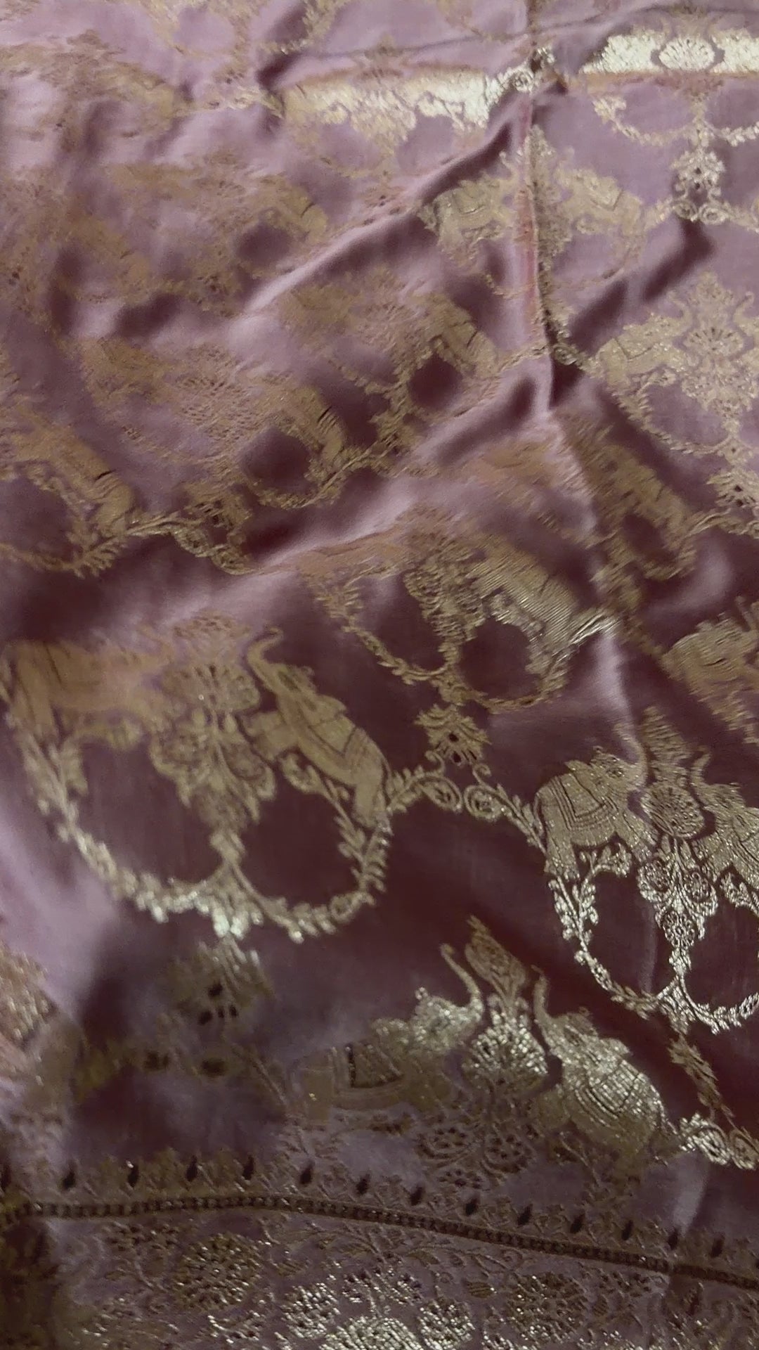 Emerald Green Banarasi Silk Saree, Rose Gold Zari Woven Border, Indian Wedding Festive Wear (Copy 7)