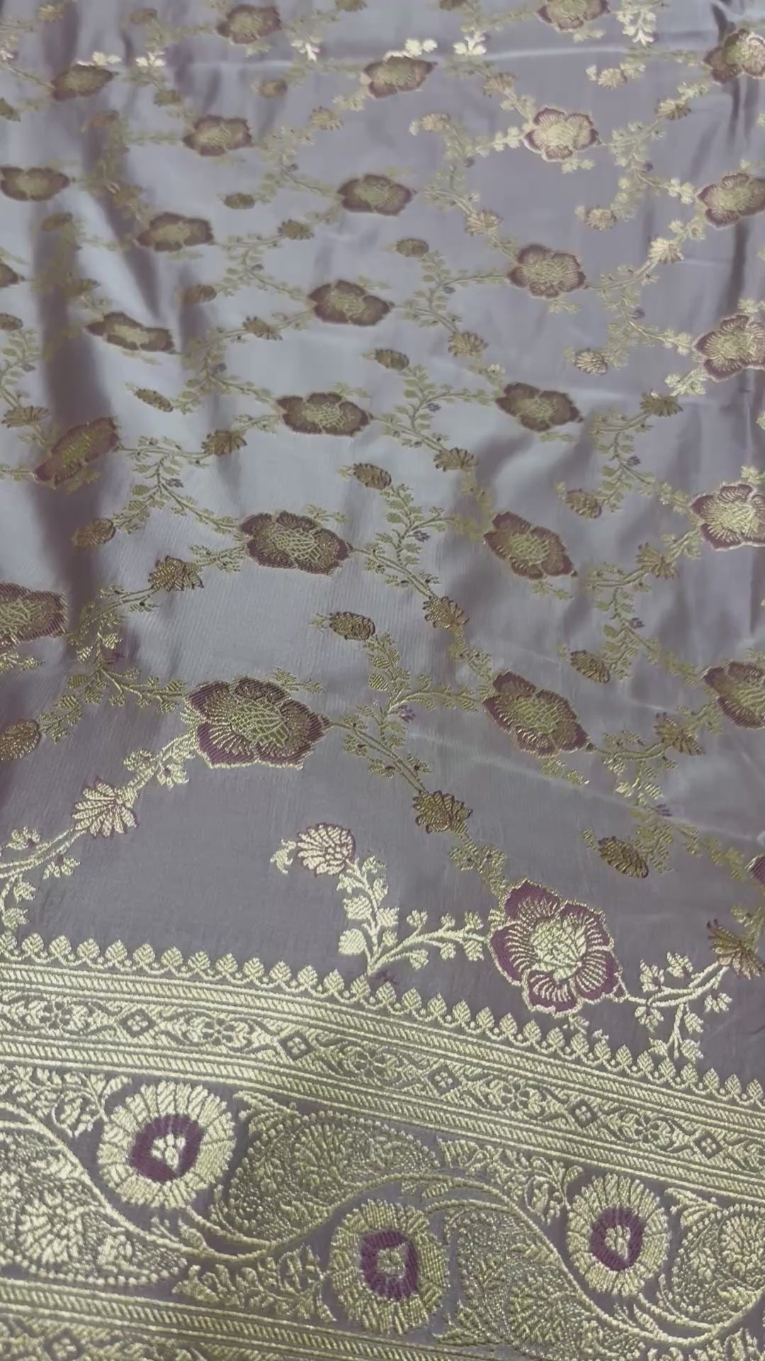 Pure Katan Silk Saree: Lavender Purple Zari Woven Traditional Indian Wedding Saree