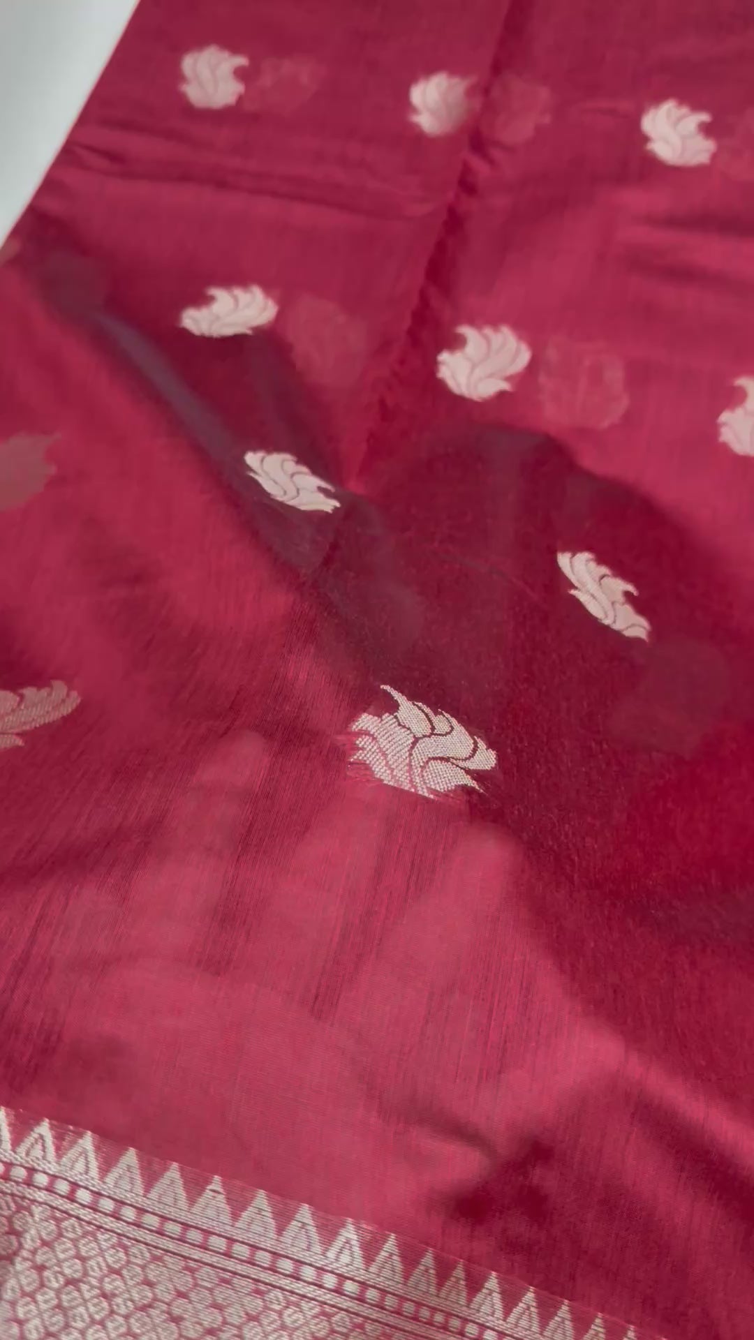 Maroon Cotton Saree, Traditional Zari Woven Border, Festive Ethnic Sari