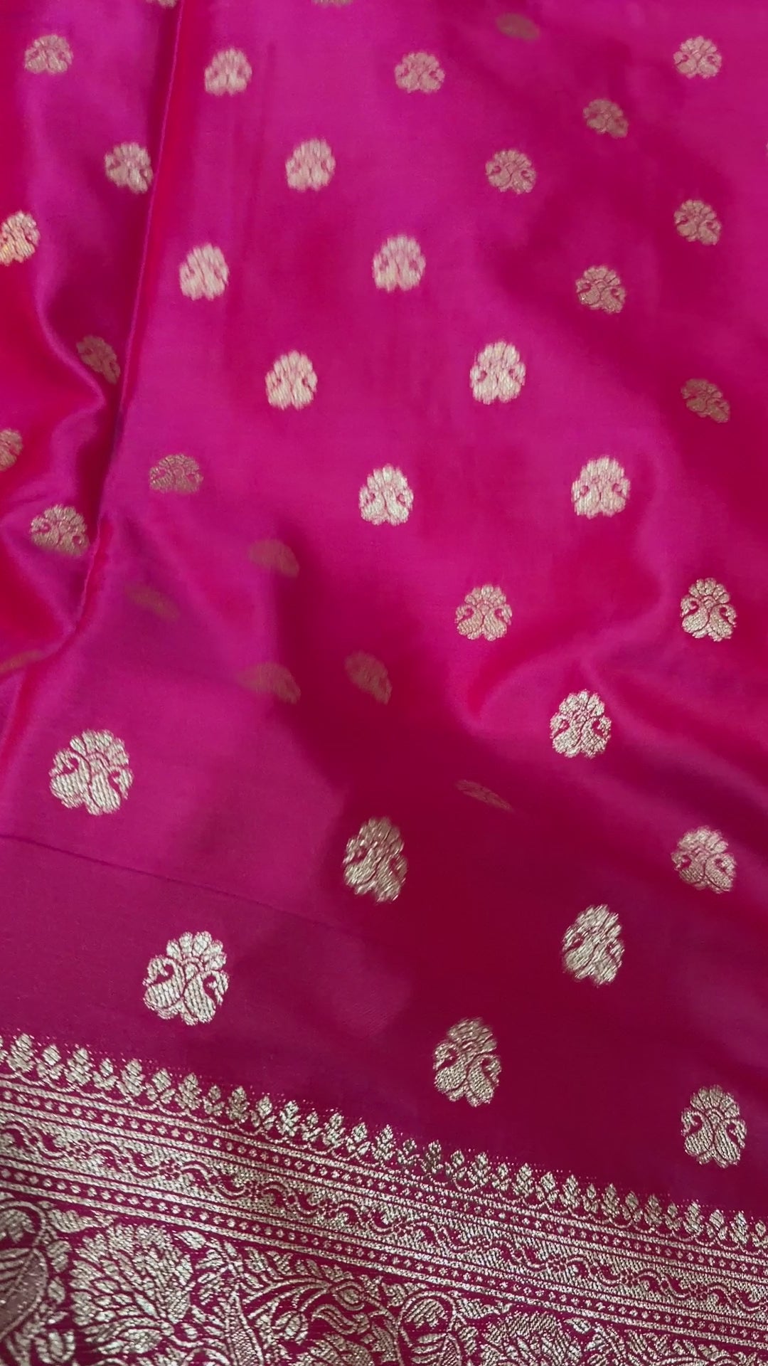 Emerald Green Banarasi Silk Saree, Rose Gold Zari Woven Border, Indian Wedding Festive Wear (Copy)