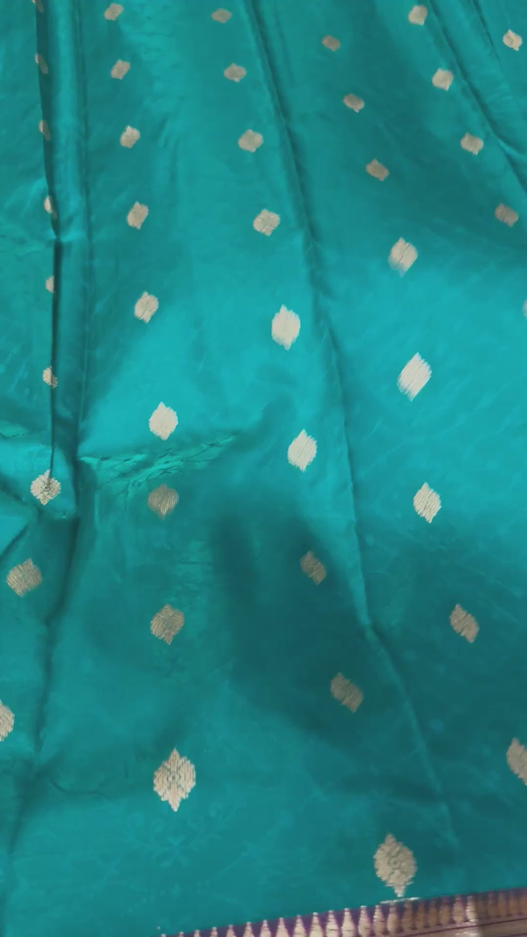 Teal Blue Banarasi Silk Saree, Pink Zari Border, Traditional Indian Wedding Wear